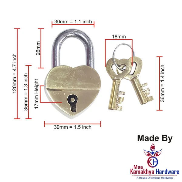 35mm Handmade Brass Padlock